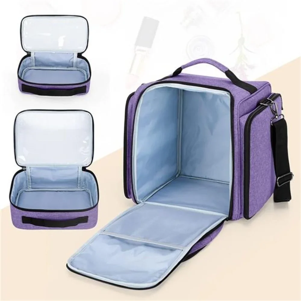 Makeup Bag Cosmetic Bag with 4 Inner Removable Pouches, Multifunctional Travel - Picture 5 of 6